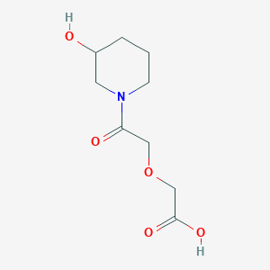 molecular formula C9H15NO5 B3019576 2-[2-(3-Hydroxypiperidin-1-yl)-2-oxoethoxy]acetic acid CAS No. 1250507-93-7