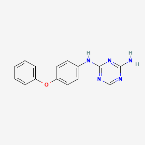 molecular formula C15H13N5O B3019581 N-(4-phenoxyphenyl)-1,3,5-triazine-2,4-diamine CAS No. 92555-69-6