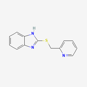 molecular formula C13H11N3S B3019586 2-((pyridin-2-ylmethyl)thio)-1H-benzo[d]imidazole CAS No. 23593-22-8