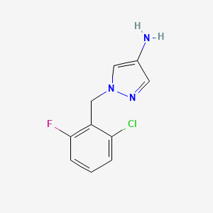 molecular formula C10H9ClFN3 B3019592 1-(2-chloro-6-fluorobenzyl)-1H-pyrazol-4-amine CAS No. 1147198-88-6; 957006-06-3