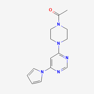 1-(4-(6-(1H-pyrrol-1-yl)pyrimidin-4-yl)piperazin-1-yl)ethanone