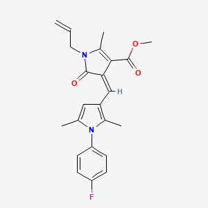 (Z)-methyl 1-allyl-4-((1-(4-fluorophenyl)-2,5-dimethyl-1H-pyrrol-3-yl)methylene)-2-methyl-5-oxo-4,5-dihydro-1H-pyrrole-3-carboxylate