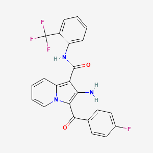 2-amino-3-(4-fluorobenzoyl)-N-[2-(trifluoromethyl)phenyl]indolizine-1-carboxamide