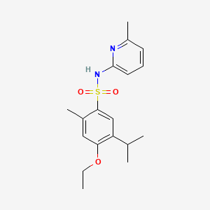 molecular formula C18H24N2O3S B3019606 4-ethoxy-5-isopropyl-2-methyl-N-(6-methyl-2-pyridinyl)benzenesulfonamide CAS No. 898647-40-0