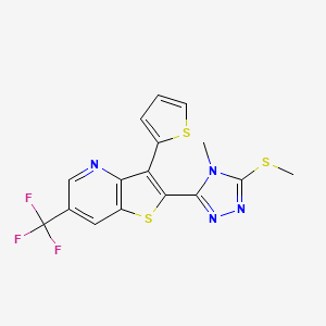 2-[4-methyl-5-(methylsulfanyl)-4H-1,2,4-triazol-3-yl]-3-(2-thienyl)-6-(trifluoromethyl)thieno[3,2-b]pyridine
