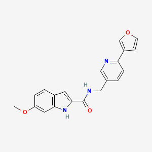 N-((6-(furan-3-yl)pyridin-3-yl)methyl)-6-methoxy-1H-indole-2-carboxamide