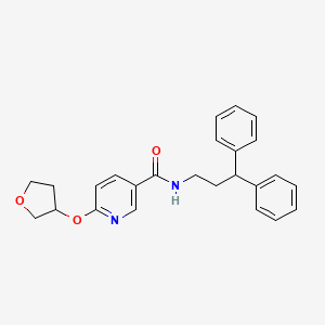 N-(3,3-diphenylpropyl)-6-((tetrahydrofuran-3-yl)oxy)nicotinamide