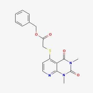 molecular formula C18H17N3O4S B3019623 Benzyl 2-(1,3-dimethyl-2,4-dioxopyrido[2,3-d]pyrimidin-5-yl)sulfanylacetate CAS No. 899732-51-5