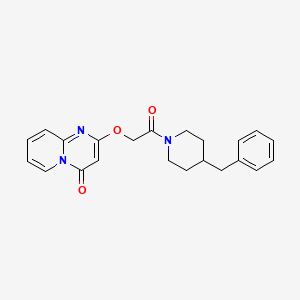 molecular formula C22H23N3O3 B3019629 2-(2-(4-benzylpiperidin-1-yl)-2-oxoethoxy)-4H-pyrido[1,2-a]pyrimidin-4-one CAS No. 1105250-59-6