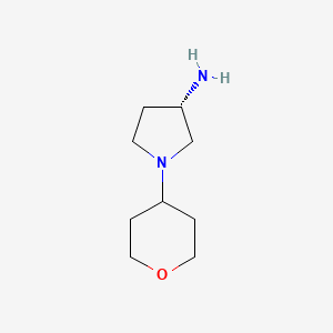 molecular formula C9H18N2O B3019647 (S)-1-(Tetrahydro-2H-pyran-4-yl)pyrrolidin-3-amine CAS No. 791758-82-2