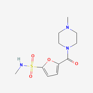 molecular formula C11H17N3O4S B3019667 N-methyl-5-(4-methylpiperazine-1-carbonyl)furan-2-sulfonamide CAS No. 1171889-33-0
