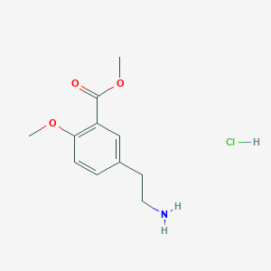 molecular formula C11H16ClNO3 B3019668 Methyl 5-(2-aminoethyl)-2-methoxybenzoate hydrochloride CAS No. 1093938-80-7