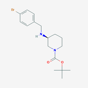 molecular formula C17H25BrN2O2 B3019680 (S)-tert-Butyl 3-((4-bromobenzyl)amino)piperidine-1-carboxylate CAS No. 1338222-45-9