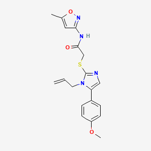 2-((1-allyl-5-(4-methoxyphenyl)-1H-imidazol-2-yl)thio)-N-(5-methylisoxazol-3-yl)acetamide
