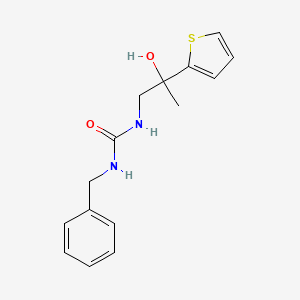 molecular formula C15H18N2O2S B3019696 1-Benzyl-3-(2-hydroxy-2-(thiophen-2-yl)propyl)urea CAS No. 1351614-87-3