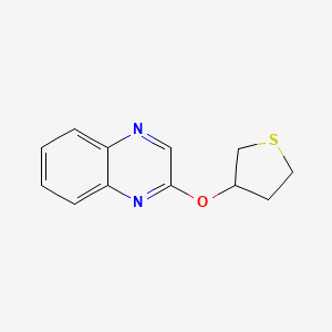 molecular formula C12H12N2OS B3019726 2-(Thiolan-3-yloxy)quinoxaline CAS No. 2195951-03-0