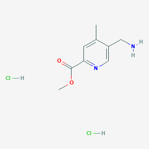 molecular formula C9H14Cl2N2O2 B3019731 Methyl 5-(aminomethyl)-4-methylpyridine-2-carboxylate;dihydrochloride CAS No. 2378506-52-4