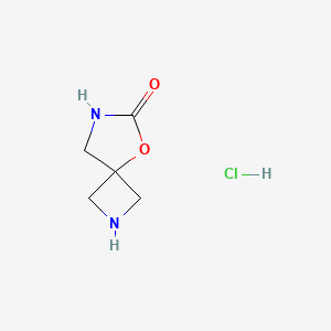 molecular formula C5H9ClN2O2 B3019735 5-Oxa-2,7-diazaspiro[3.4]octan-6-one hydrochloride CAS No. 1909314-06-2