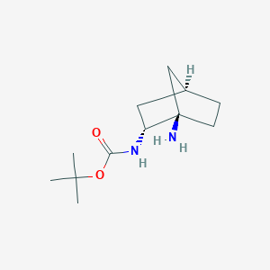 molecular formula C12H22N2O2 B3019737 Tert-butyl N-[(1R,2R,4S)-1-amino-2-bicyclo[2.2.1]heptanyl]carbamate CAS No. 2377004-31-2
