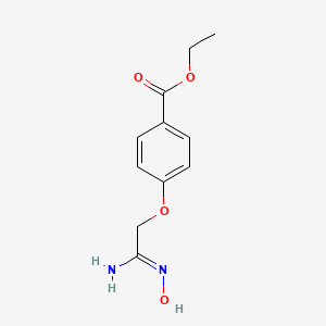 molecular formula C11H14N2O4 B3019749 (Z)-ethyl 4-(2-amino-2-(hydroxyimino)ethoxy)benzoate CAS No. 824414-42-8