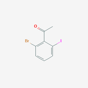molecular formula C8H6BrIO B3019750 1-(2-Bromo-6-iodophenyl)ethanone CAS No. 1261438-63-4