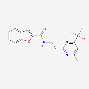 N-(2-(4-methyl-6-(trifluoromethyl)pyrimidin-2-yl)ethyl)benzofuran-2-carboxamide