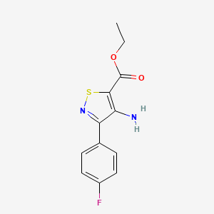 Ethyl 4-amino-3-(4-fluorophenyl)-1,2-thiazole-5-carboxylate