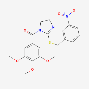 [2-[(3-Nitrophenyl)methylsulfanyl]-4,5-dihydroimidazol-1-yl]-(3,4,5-trimethoxyphenyl)methanone