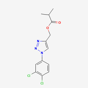 molecular formula C13H13Cl2N3O2 B3019788 [1-(3,4-dichlorophenyl)-1H-1,2,3-triazol-4-yl]methyl 2-methylpropanoate CAS No. 338419-42-4