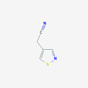 molecular formula C5H4N2S B3019796 2-(1,2-Thiazol-4-yl)acetonitrile CAS No. 66438-67-3
