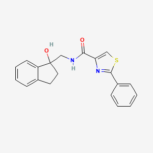 B3019799 N-((1-hydroxy-2,3-dihydro-1H-inden-1-yl)methyl)-2-phenylthiazole-4-carboxamide CAS No. 1795442-79-3