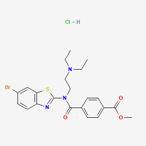 Methyl 4-((6-bromobenzo[d]thiazol-2-yl)(2-(diethylamino)ethyl)carbamoyl)benzoate hydrochloride