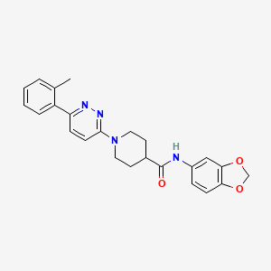 N-(benzo[d][1,3]dioxol-5-yl)-1-(6-(o-tolyl)pyridazin-3-yl)piperidine-4-carboxamide