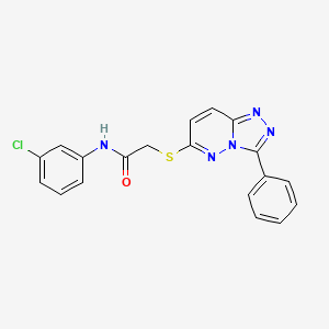 molecular formula C19H14ClN5OS B3019837 N-(3-chlorophenyl)-2-((3-phenyl-[1,2,4]triazolo[4,3-b]pyridazin-6-yl)thio)acetamide CAS No. 852372-44-2