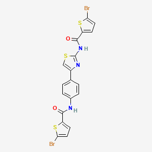 molecular formula C19H11Br2N3O2S3 B3019840 5-bromo-N-(4-(4-(5-bromothiophene-2-carboxamido)phenyl)thiazol-2-yl)thiophene-2-carboxamide CAS No. 325986-52-5