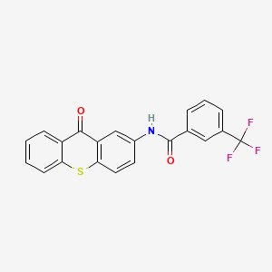 molecular formula C21H12F3NO2S B3019843 N-(9-oxo-9H-thioxanthen-2-yl)-3-(trifluoromethyl)benzenecarboxamide CAS No. 478248-50-9