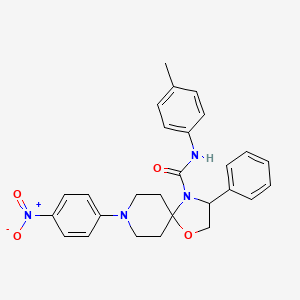 N-(4-methylphenyl)-8-(4-nitrophenyl)-3-phenyl-1-oxa-4,8-diazaspiro[4.5]decane-4-carboxamide