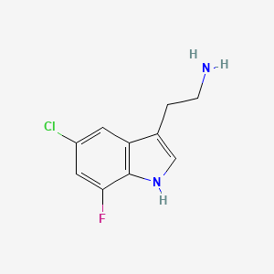 molecular formula C10H10ClFN2 B3019854 2-(5-chloro-7-fluoro-1H-indol-3-yl)ethan-1-amine CAS No. 1780733-47-2