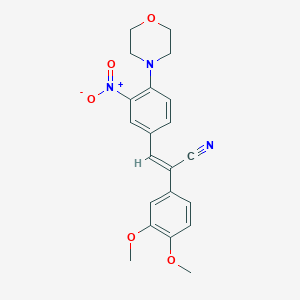 (Z)-2-(3,4-dimethoxyphenyl)-3-(4-morpholino-3-nitrophenyl)-2-propenenitrile