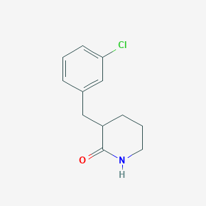 3-[(3-Chlorophenyl)methyl]piperidin-2-one