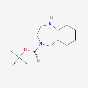 molecular formula C14H26N2O2 B3019869 tert-butyl decahydro-1H-1,4-benzodiazepine-4-carboxylate CAS No. 1369133-31-2