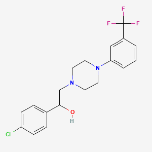1-(4-Chlorophenyl)-2-[4-[3-(trifluoromethyl)phenyl]piperazin-1-yl]ethanol