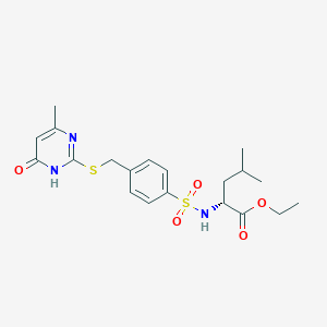 ethyl (2R)-2-(4-{[(4-hydroxy-6-methylpyrimidin-2-yl)sulfanyl]methyl}benzenesulfonamido)-4-methylpentanoate