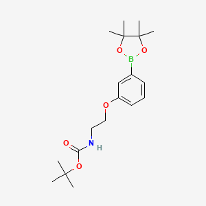 molecular formula C19H30BNO5 B3019899 3-[2-(Boc-amino)ethoxy]phenylboronic Acid Pinacol Ester CAS No. 1505516-19-7