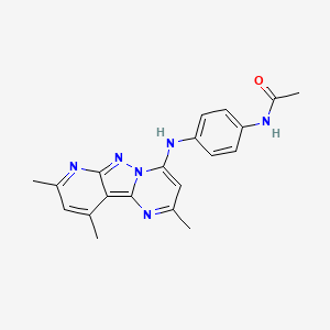 molecular formula C20H20N6O B3019900 N-[4-({4,11,13-trimethyl-3,7,8,10-tetraazatricyclo[7.4.0.0^{2,7}]trideca-1,3,5,8,10,12-hexaen-6-yl}amino)phenyl]acetamide CAS No. 896840-44-1