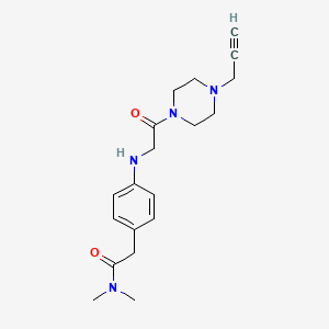 N,N-dimethyl-2-[4-({2-oxo-2-[4-(prop-2-yn-1-yl)piperazin-1-yl]ethyl}amino)phenyl]acetamide