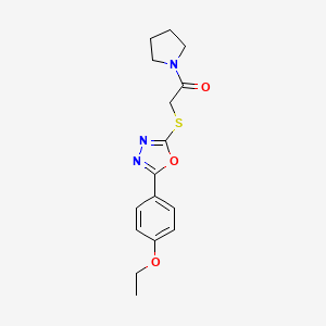 2-((5-(4-Ethoxyphenyl)-1,3,4-oxadiazol-2-yl)thio)-1-(pyrrolidin-1-yl)ethanone