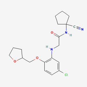 2-({5-chloro-2-[(oxolan-2-yl)methoxy]phenyl}amino)-N-(1-cyanocyclopentyl)acetamide