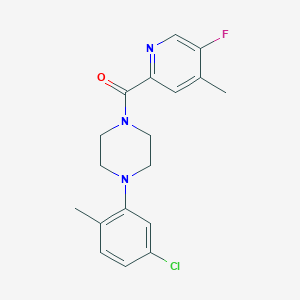 molecular formula C18H19ClFN3O B3019916 [4-(5-Chloro-2-methylphenyl)piperazin-1-yl]-(5-fluoro-4-methylpyridin-2-yl)methanone CAS No. 2415501-36-7