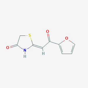 molecular formula C9H7NO3S B3019920 2-[2-(Furan-2-yl)-2-oxoethylidene]-1,3-thiazolidin-4-one CAS No. 749920-38-5